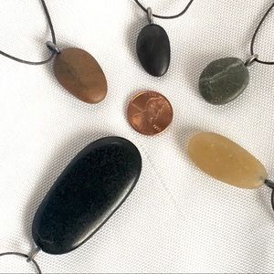 Therapy Stone Necklace OOAK Sterling Silver 26-15”